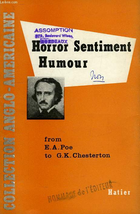 HORROR, SENTIMENT, HUMOUR