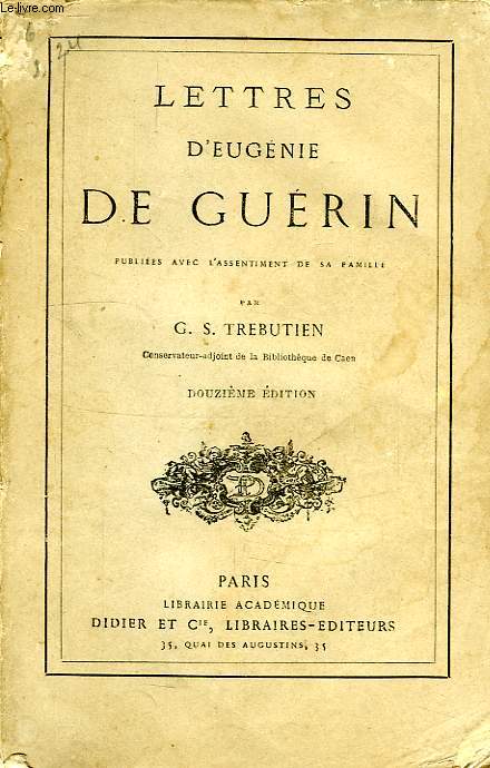 LETTRES D'EUGENIE DE GUERIN