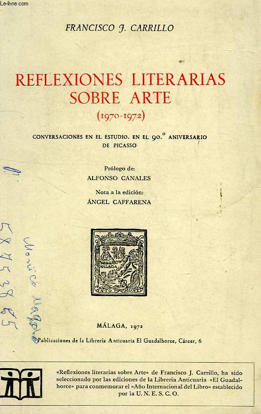REFLEXIONES LITERARIAS SOBRE ARTE (1970-1972)
