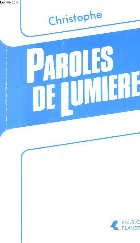 PAROLES DE LUMIERE