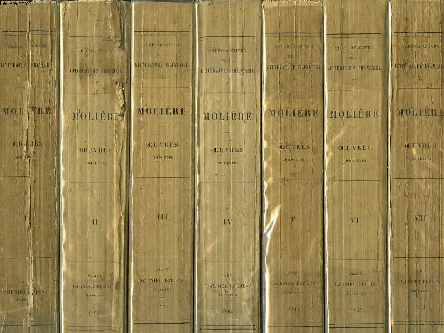 OEUVRES COMPLETES DE MOLIERE, 7 TOMES (COMPLET)