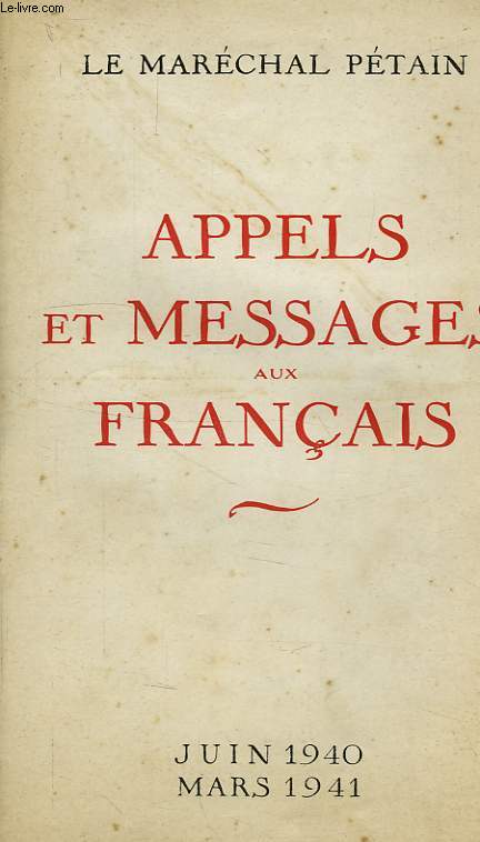 APPELS ET MESSAGES AUX FRANCAIS