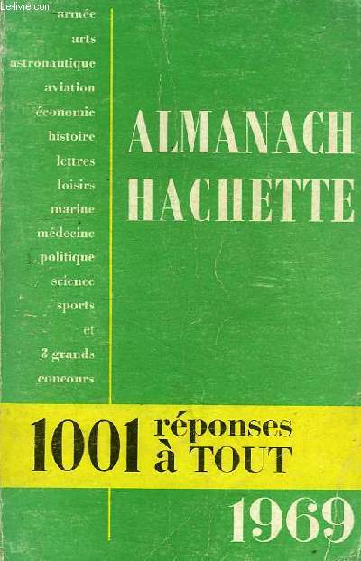 ALMANACH HACHETTE 1969