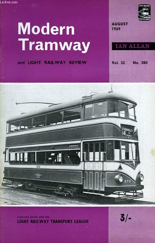 MODERN TRAMWAY AND LIGHT RAILWAY REVIEW, VOL. 32, N 380, AUGUST 1969