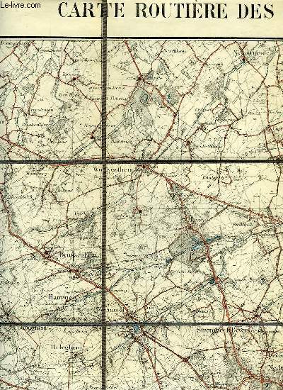 CARTE ROUTIERE DES ENVIRONS DE BRUXELLES