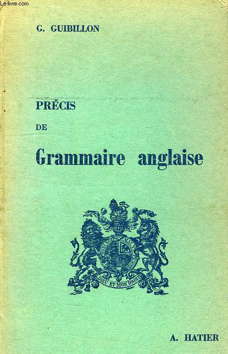 PRECIS DE GRAMMAIRE ANGLAISE