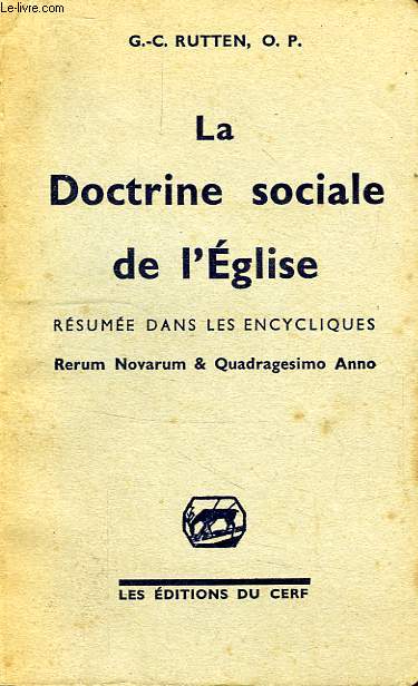 LA DOCTRINE SOCIALE DE L'EGLIE