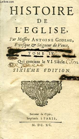 HISTOIRE DE L'EGLISE, TOME IV