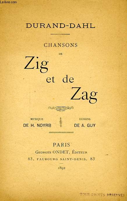 CHANSONS DE ZIG ET DE ZAG