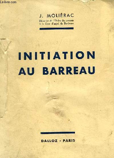 INITIATION AU BARREAU