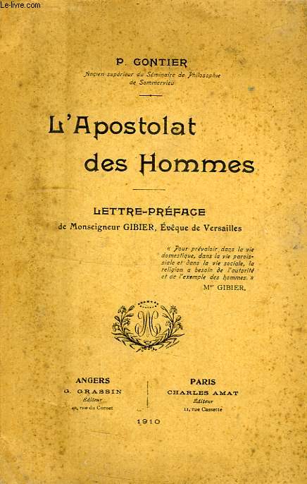 L'APOSTOLAT DES HOMMES