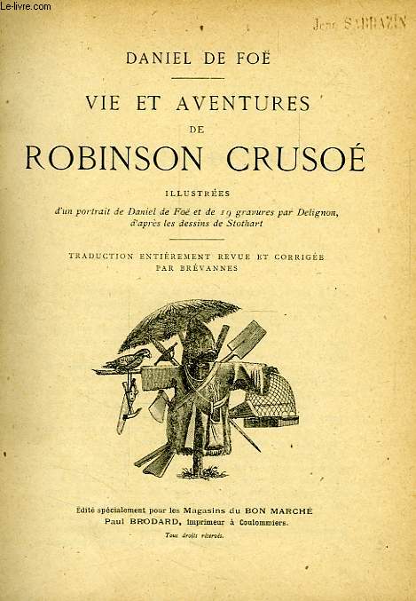 VIE ET AVENTURES DE ROBINSON CRUSOE