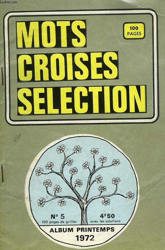 MOTS CROISES SELECTION, N 5, PRINTEMPS 1972