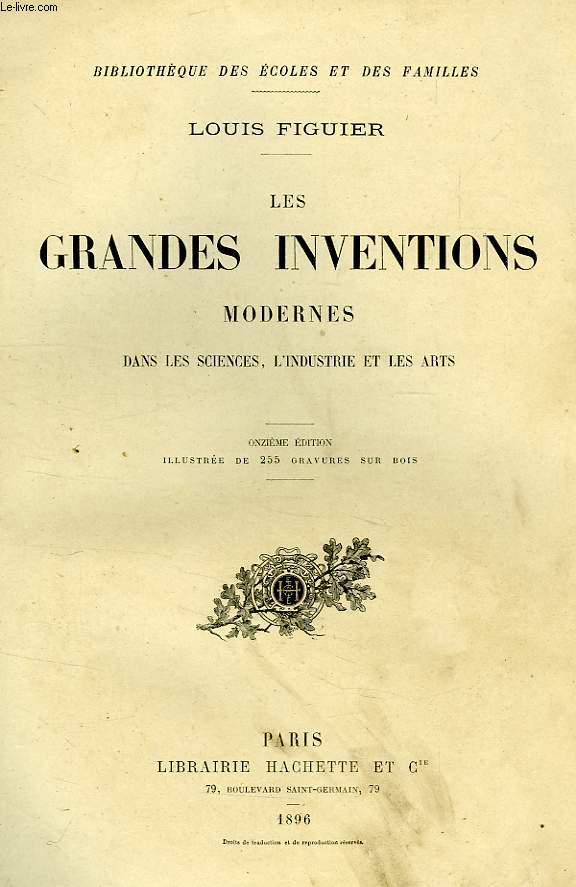 LES GRANDES INVENTIONS MODERNES DANS LES SCIENCES, L'INDUSTRIE ET LES ARTS