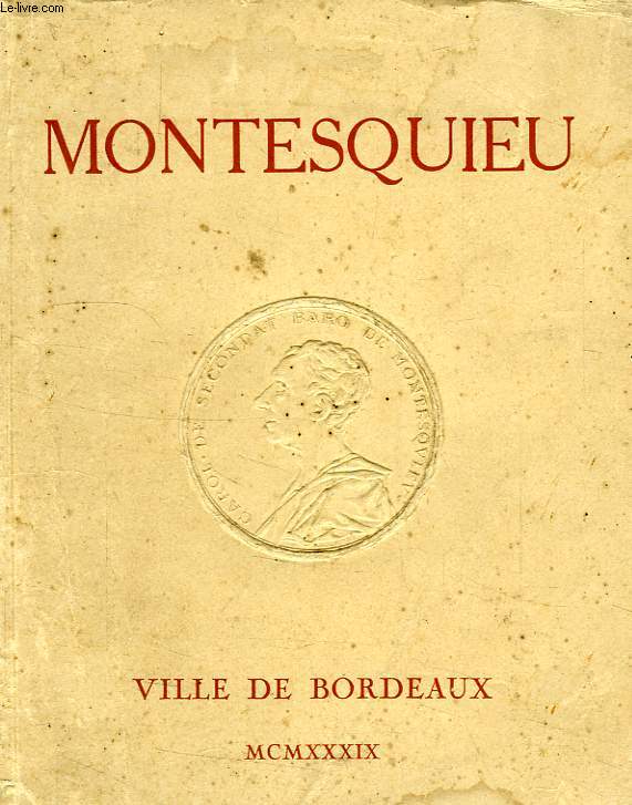 EXPOSITION DES MANUSCRITS DE MONTESQUIEU - COLLECTIF - 1939 - Afbeelding 1 van 1