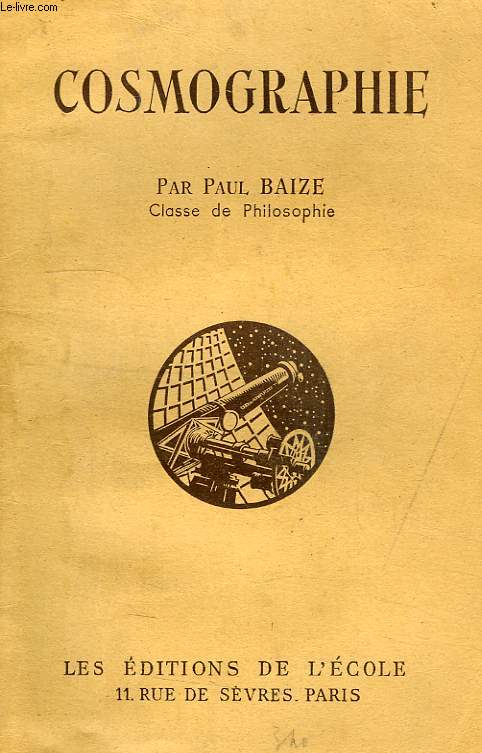 COSMOGRAPHIE, CLASSE DE PHILOSOPHIE