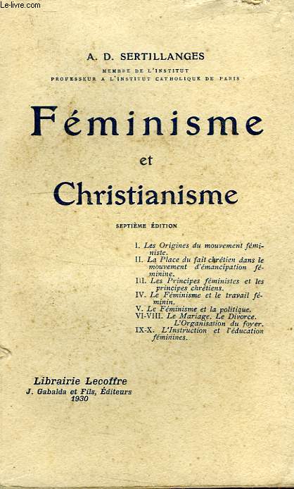 FEMINISME ET CHRISTIANISME