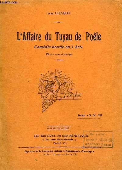 L'AFFAIRE DU TUYAU DE POELE, COMEDIE-BOUFFE EN 1 ACTE