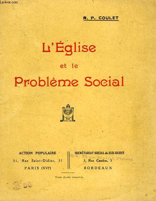 L'EGLISE ET LE PROBLEME SOCIAL