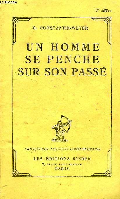 UN HOMME SE PENCHE SUR SON PASSE