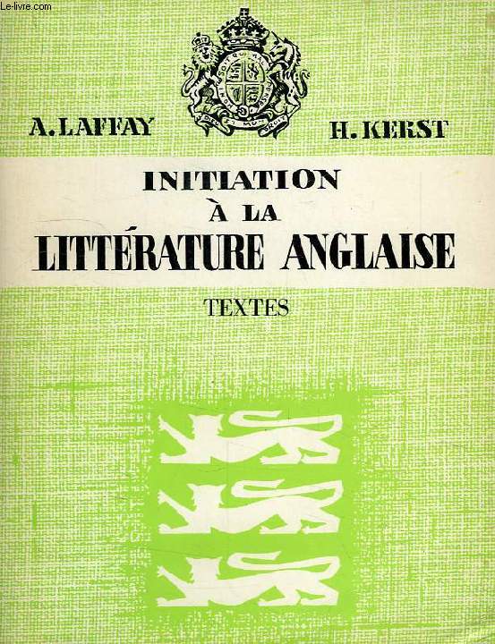 INITIATION A LA LITTERATURE ANGLAISE, TEXTES