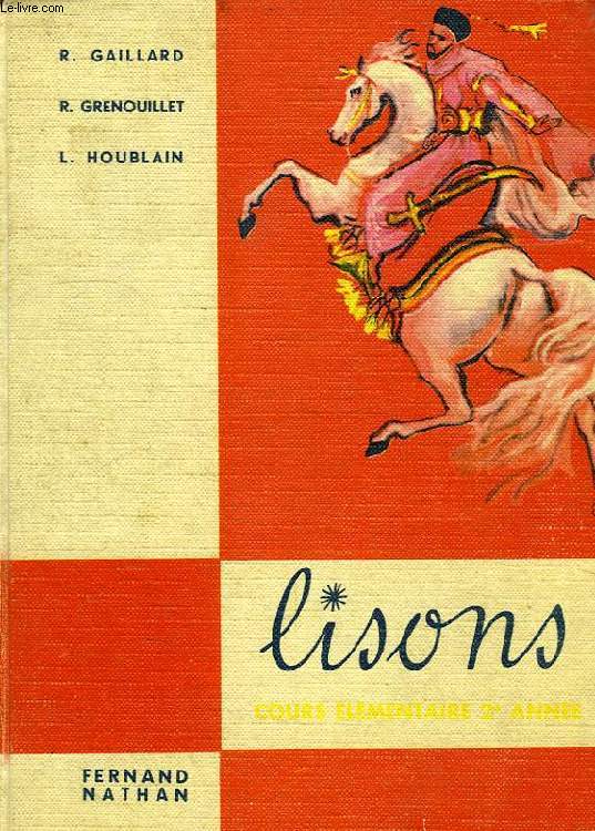 'LISONS', COURS ELEMENTAIRE 2e ANNEE