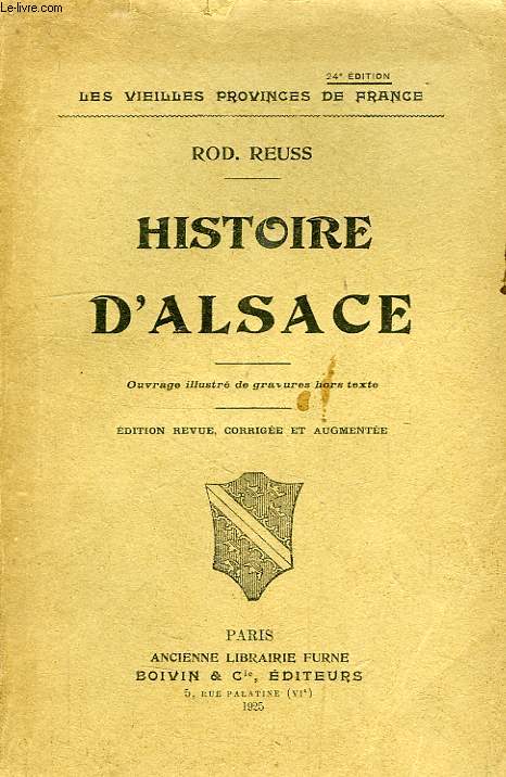 HISTOIRE D'ALSACE