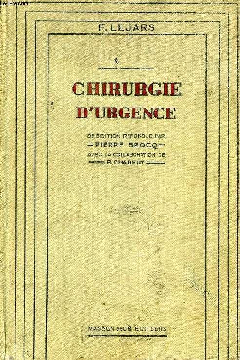TRAITE DE CHIRURGIE D'URGENCE
