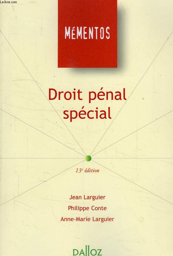 DROIT PENAL SPECIAL