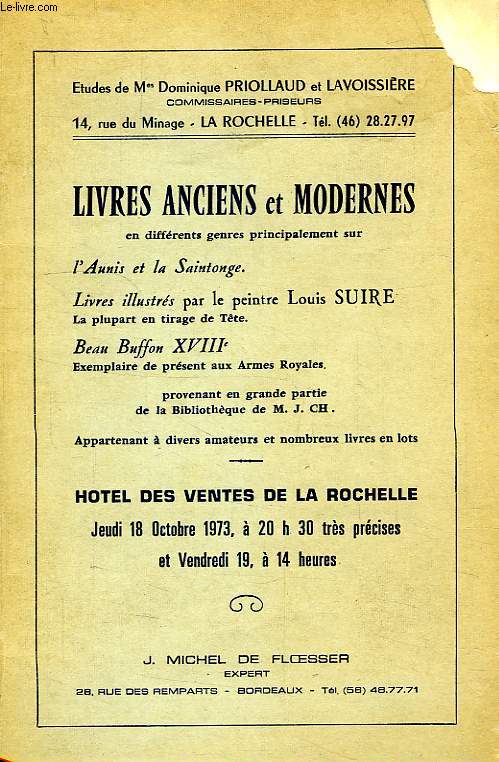 LIVRES ANCIENS ET MODERNES EN DIFFERENTS GENRES