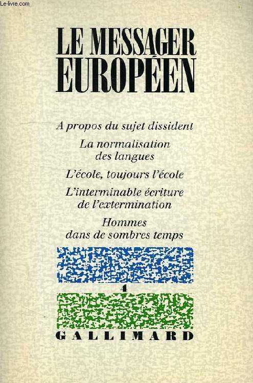 LE MESSAGER EUROPEEN, N 4