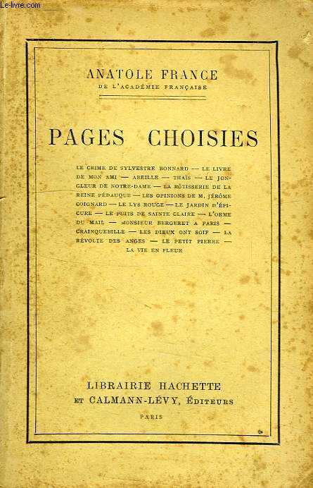 PAGES CHOISIES