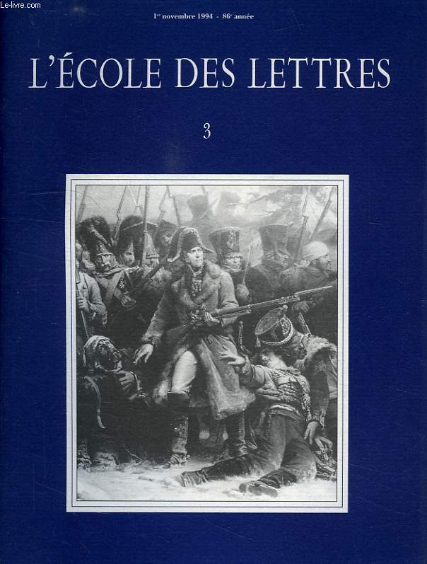 L'ECOLE DES LETTRES, N 3, 1er NOV. 1994