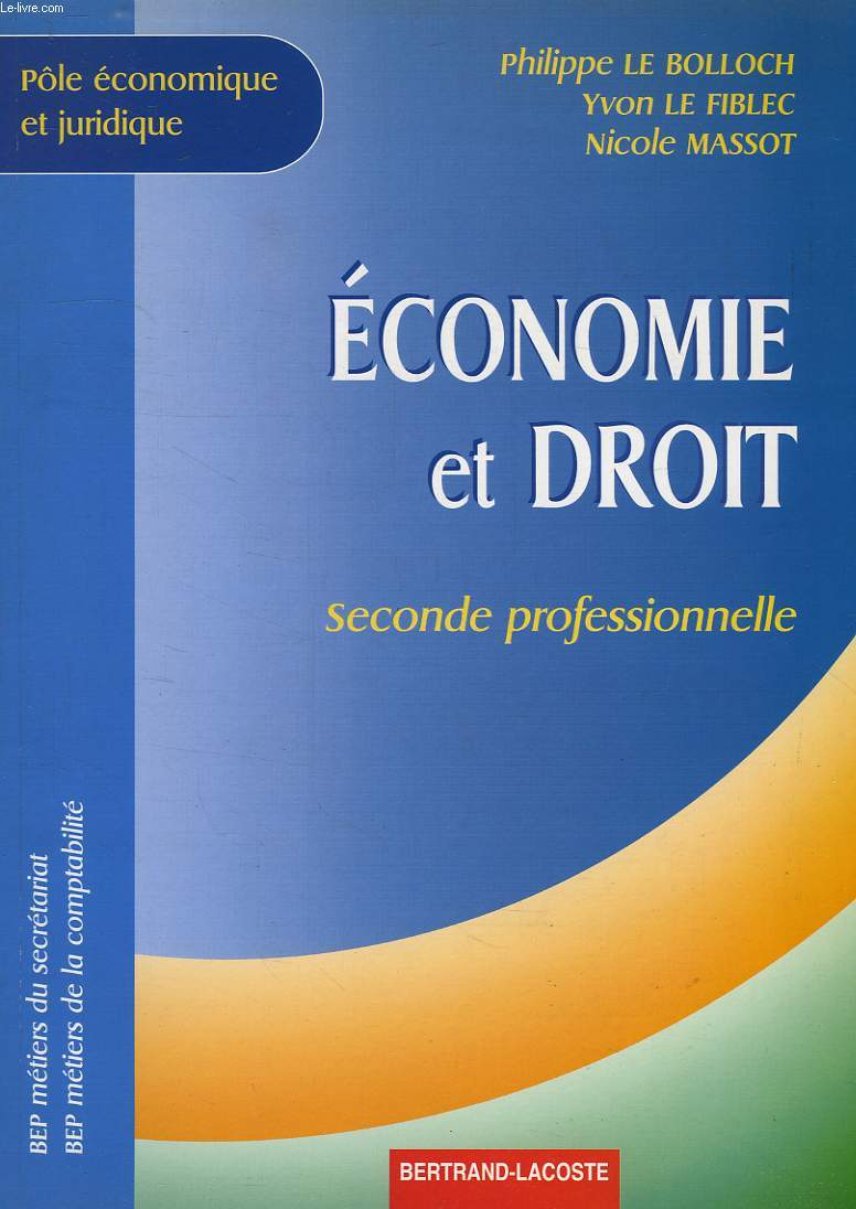 ECONOMIE ET DROIT, 2de PROFESSIONNELLE