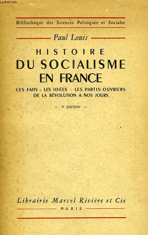 HISTOIRE DU SOCIALISME EN FRANCE