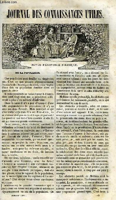 JOURNAL DES CONNAISSANCES UTILES, N 7, JUILLET 1841