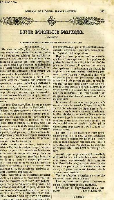 JOURNAL DES CONNAISSANCES UTILES, N 10, OCT. 1843