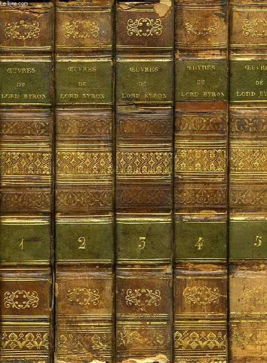 OEUVRES DE LORD BYRON, 8 TOMES (COMPLET)