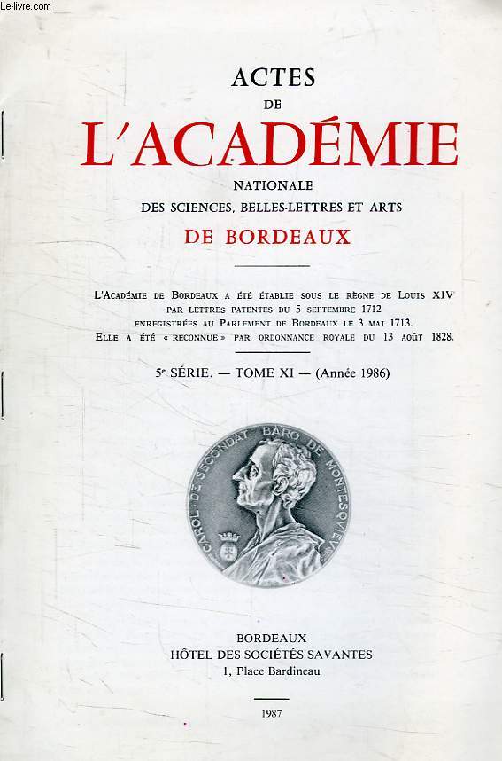ACTES DE L'ACADEMIE NATIONALE DES SCIENCES, BELLES-LETTRES ET ARTS DE BORDEAUX, 5e SERIE, TOME XI (ANNEE 1986), L'EXPRESSION NON-VERBALE
