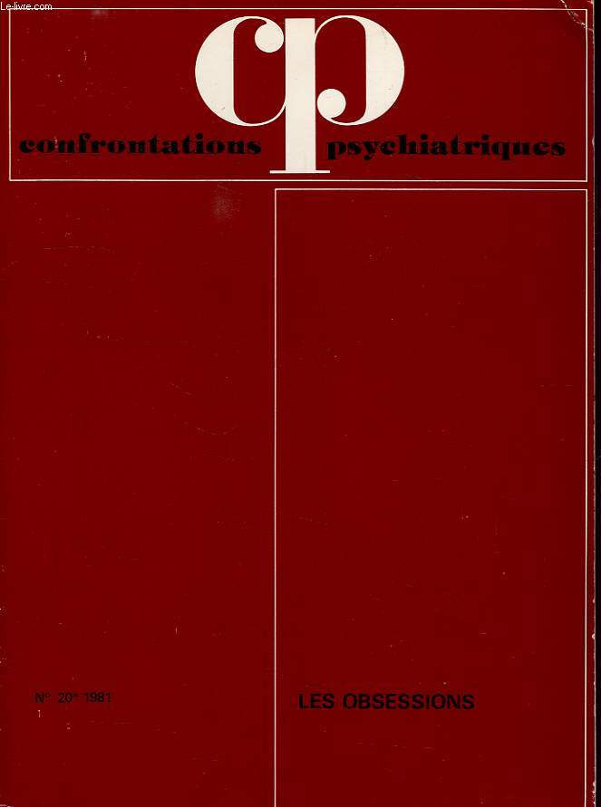 CONFRONTATIONS PSYCHIATRIQUES, N 20, 1981, LES OBSESSIONS