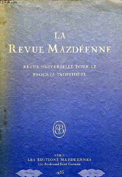 LA REVUE MAZDEENNE, XVe ANNEE, N 3, MARS 1936