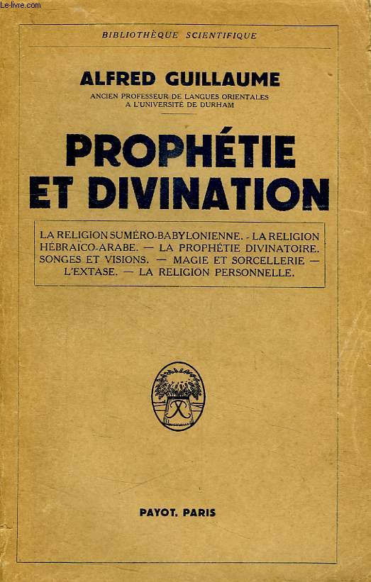 PROPHETIE ET DIVINATION