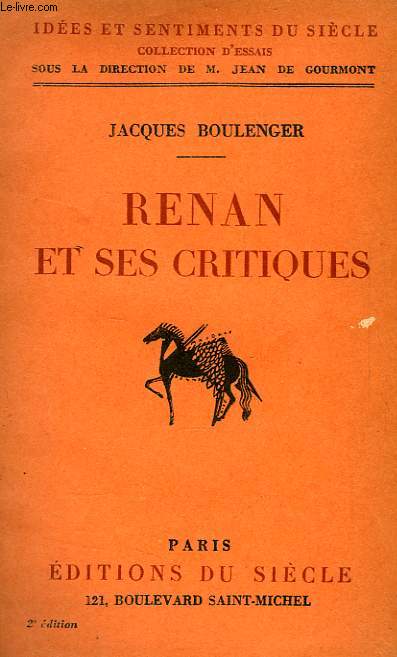 RENAN ET SES CRITIQUES