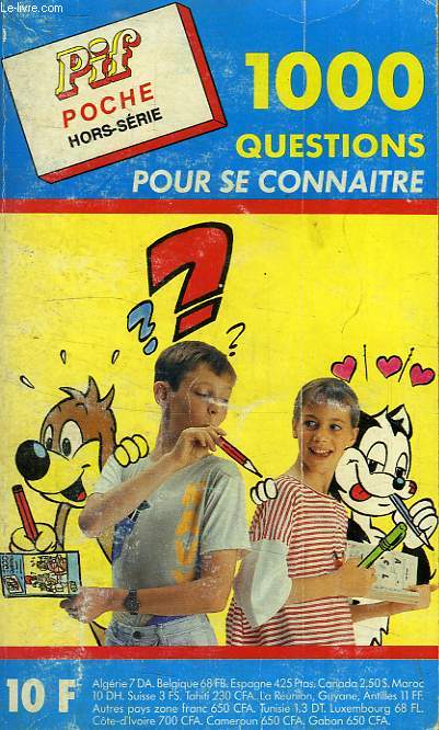 PIF POCHE HORS-SERIE, 1000 QUESTIONS POUR SE CONNAITRE