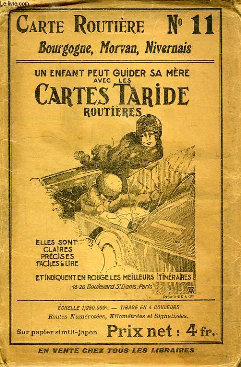 CARTE TARIDE, ROUTIERE, N 11, BOURGOGNE - NIVERNAIS
