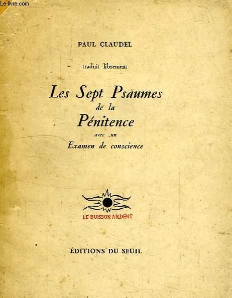 LES SEPT PSAUMES DE LA PENITENCE, AVEC UN EXAMEN DE CONSCIENCE