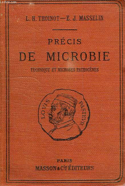 PRECIS DE MICROBIE, TECHNIQUE ET MICROBES PATHOGENES