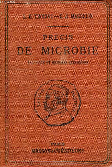 PRECIS DE MICROBIE, TECHNIQUE ET MICROBES PATHOGENES