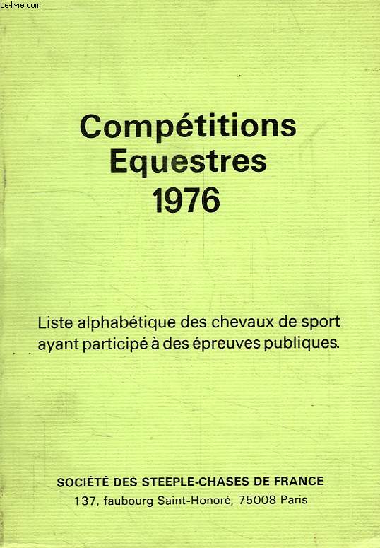 COMPETITIONS EQUESTRES 1976
