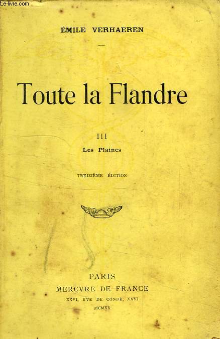 TOUTE LA FLANDRE, TOME III, LES PLAINES